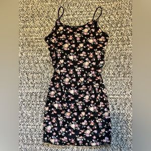 SHEIN Black Floral Dress